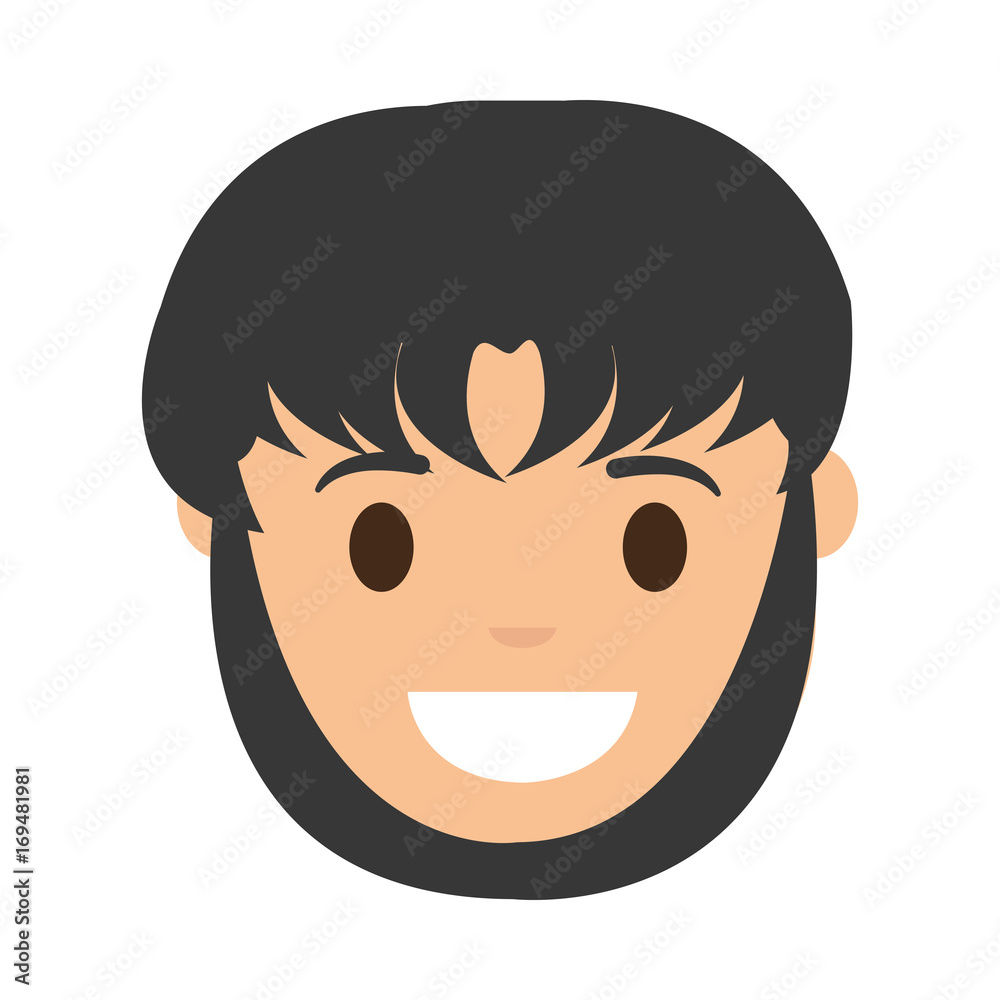 cartoon woman smiling icon over white background colorful design vector illustration cartoon woman smiling icon over white background colorful design vector illustration