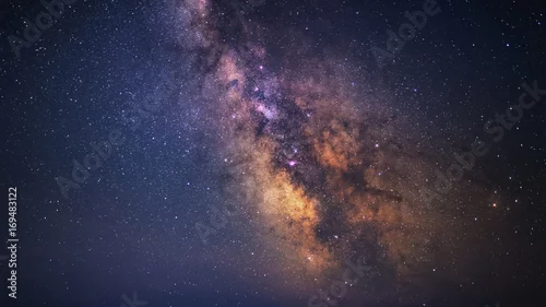 Obraz Wyraźnie galaktyka Drogi Mlecznej w ciemną noc