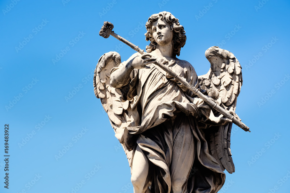 Ancient statue of an angel at Ponte Sant'Angelo in Rome