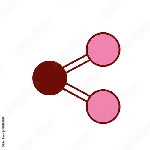 pink and scarlet red sections silhouette of network symbol icon