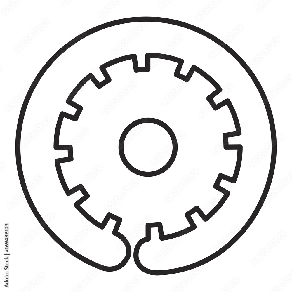monochrome circular emblem silhouette of pinion icon monochrome circular emblem silhouette of pinion icon