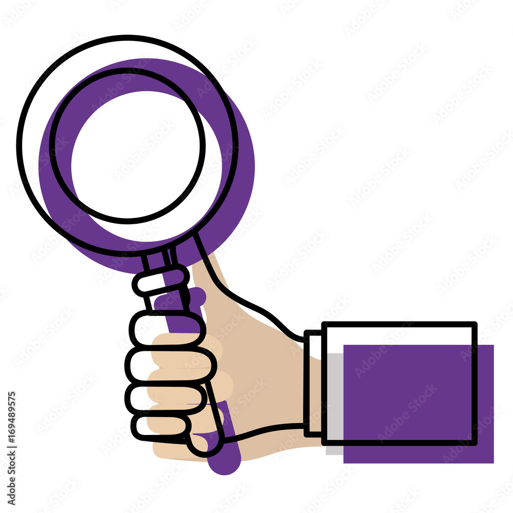 watercolor silhouette of hand holding magnifying glass watercolor silhouette of hand holding magnifying glass