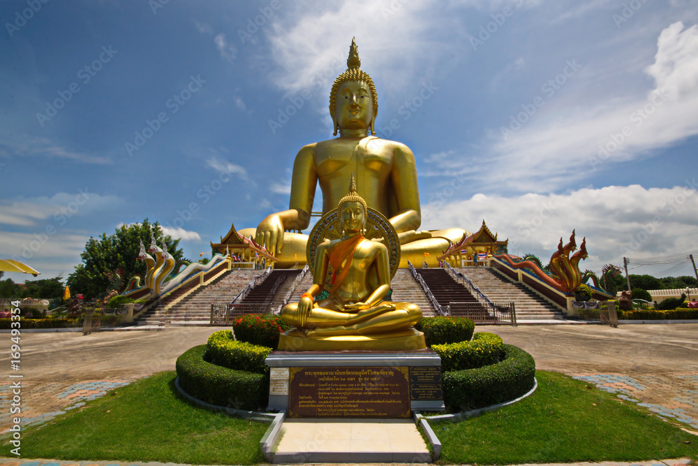 The Big Great Buddha of Thailand is one of the main pilgrim and tourist destination in Ang Thong Thailand The Big Great Buddha of Thailand is one of the main pilgrim and tourist destination in Ang Thong Thailand