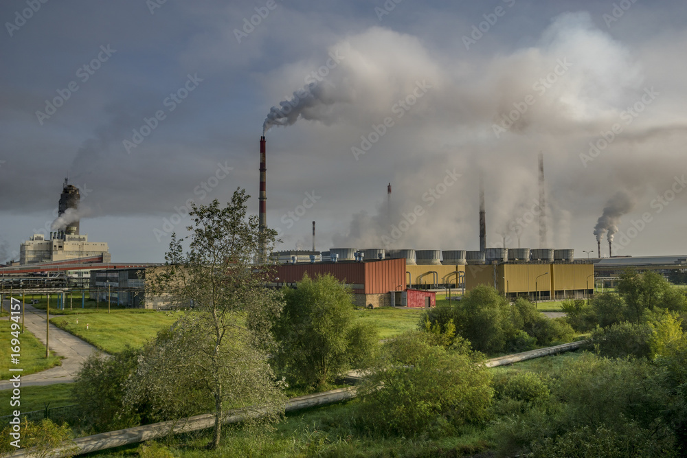 Szczecin, Poland-August 2017: Chemical factory in Police near Szczecin in Poland
