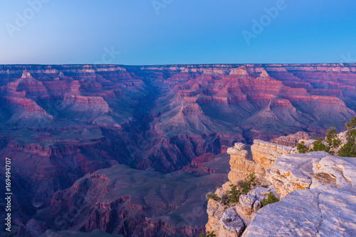 Grand Canyon scenery, on a bright, cloudless, autumn day