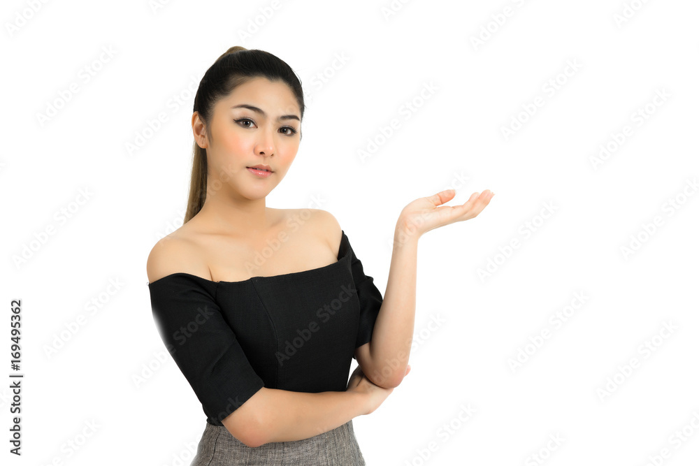 Portrait of young beautiful woman isolated on white. Portrait of young beautiful woman isolated on white.