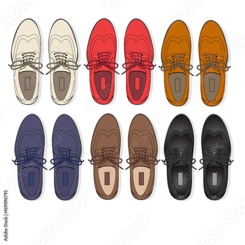 men shoes illustration isolated
