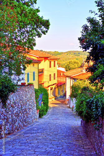 The historic center of serravalle pistoiese toscana Italy photo