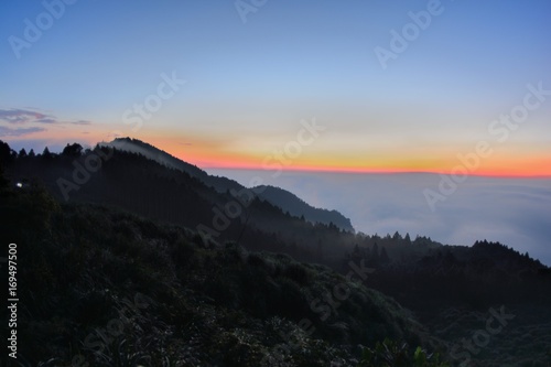 Sunset on mountain in Hsinchu,Taiwan.