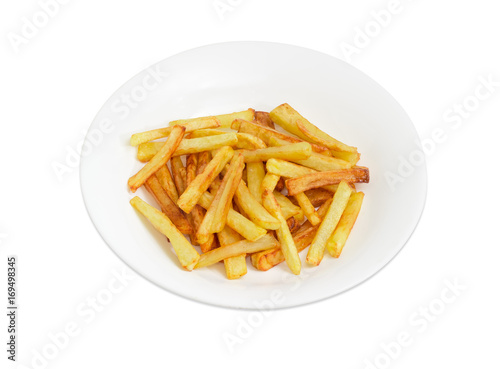 French fries on the white dish