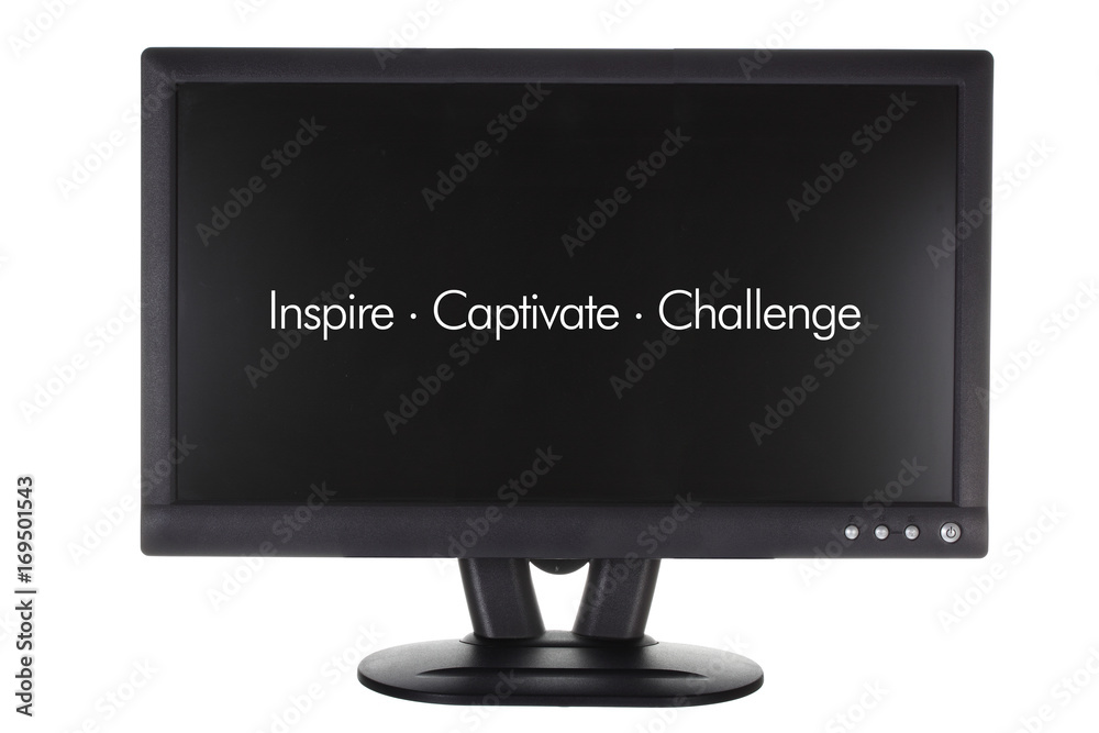 Monitor with Words of Inspiration Monitor with Words of Inspiration