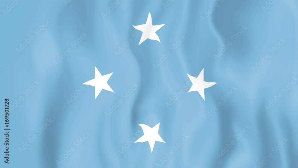 Animated flag of Micronesia in slow motion Animated flag of Micronesia in slow motion
