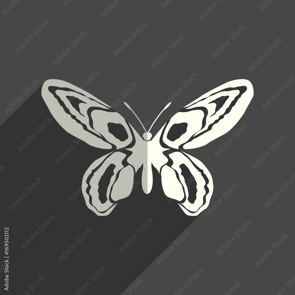Butterfly flat icons with of shadow. Vector illustration Butterfly flat icons with of shadow. Vector illustration