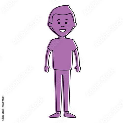 young man avatar character vector illustration design