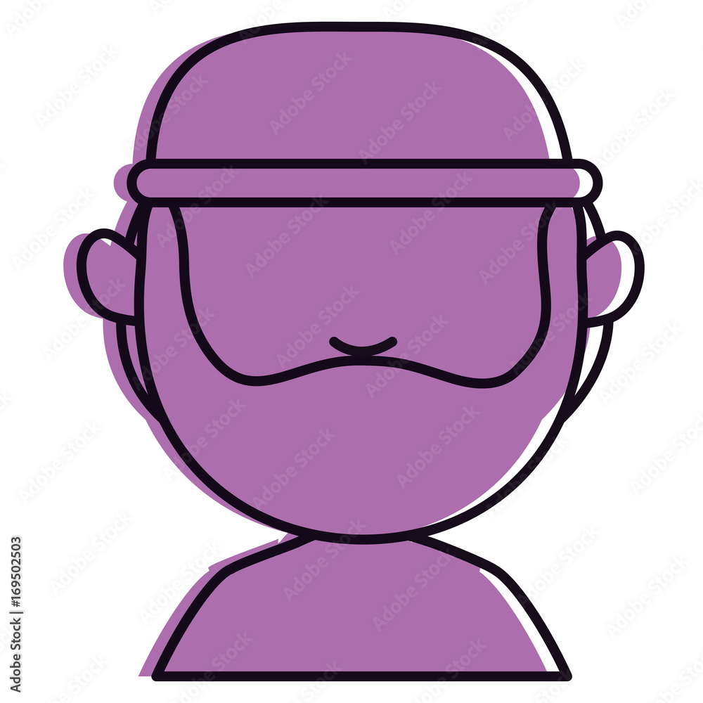 young man shirtless avatar character vector illustration design