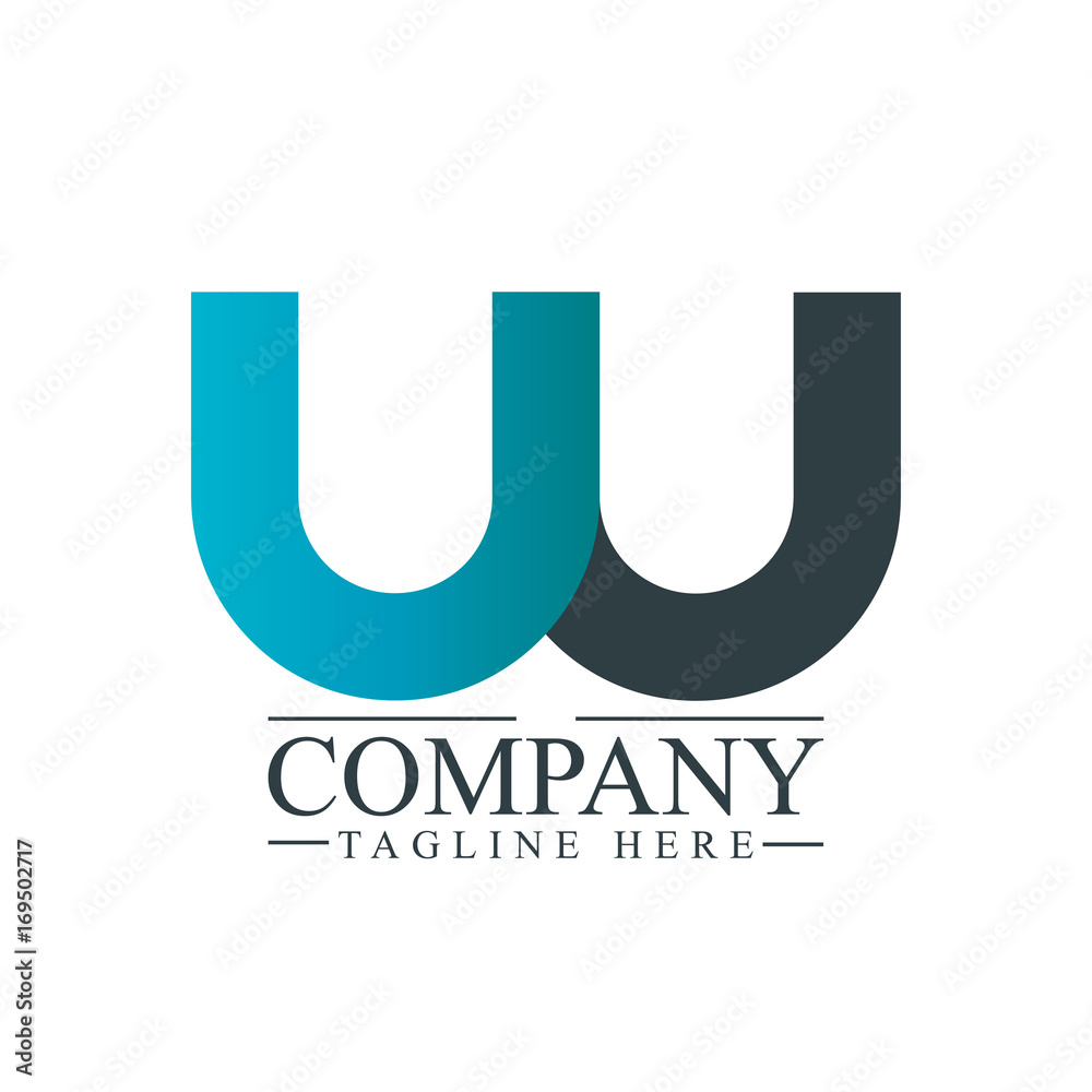 Fototapeta premium Initial Letter UU Linked Design Logo