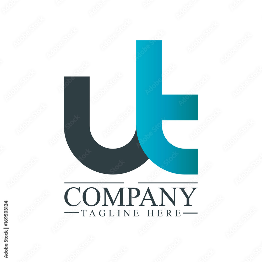 Initial Letter UT Linked Design Logo Initial Letter UT Linked Design Logo