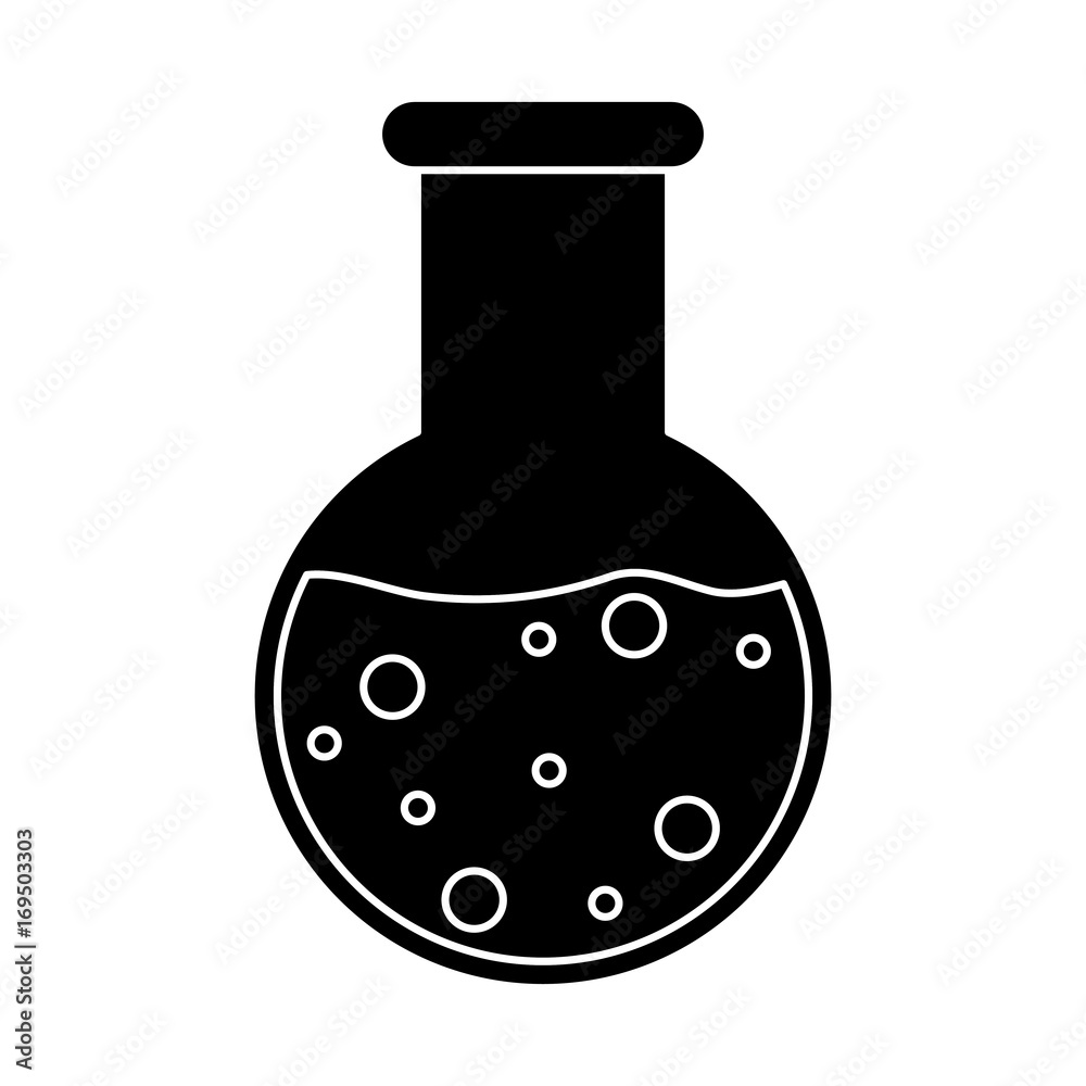 chemical flask icon over white background vector illustration chemical flask icon over white background vector illustration