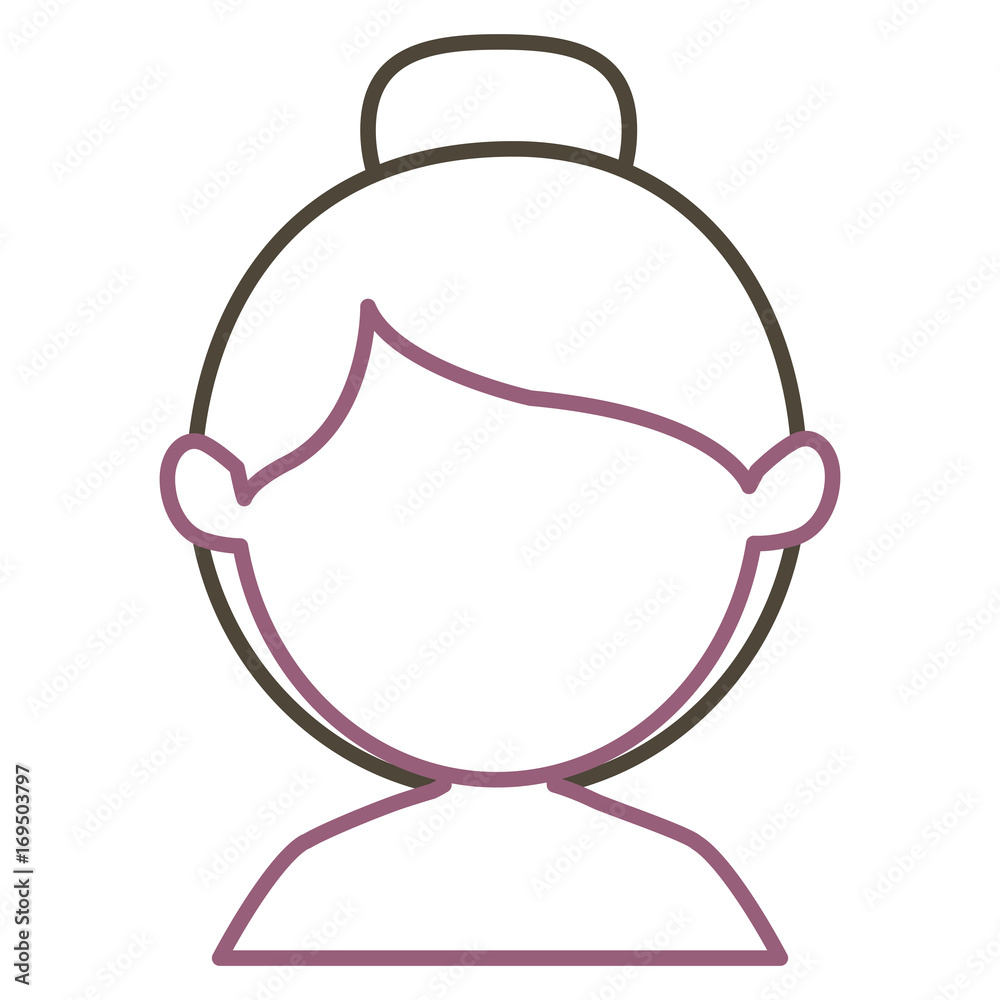 beautiful woman shirtless avatar character vector illustration design