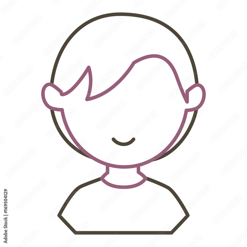 Fototapeta premium cute boy avatar character vector illustration design