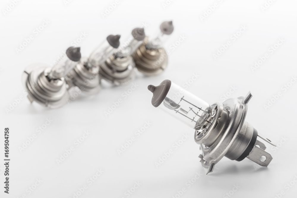 car lightbulb on white background car lightbulb on white background