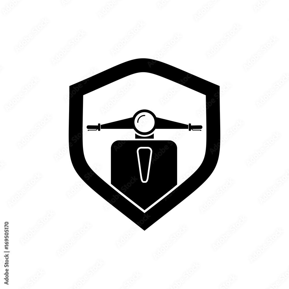 Naklejka premium Scooter vector icon