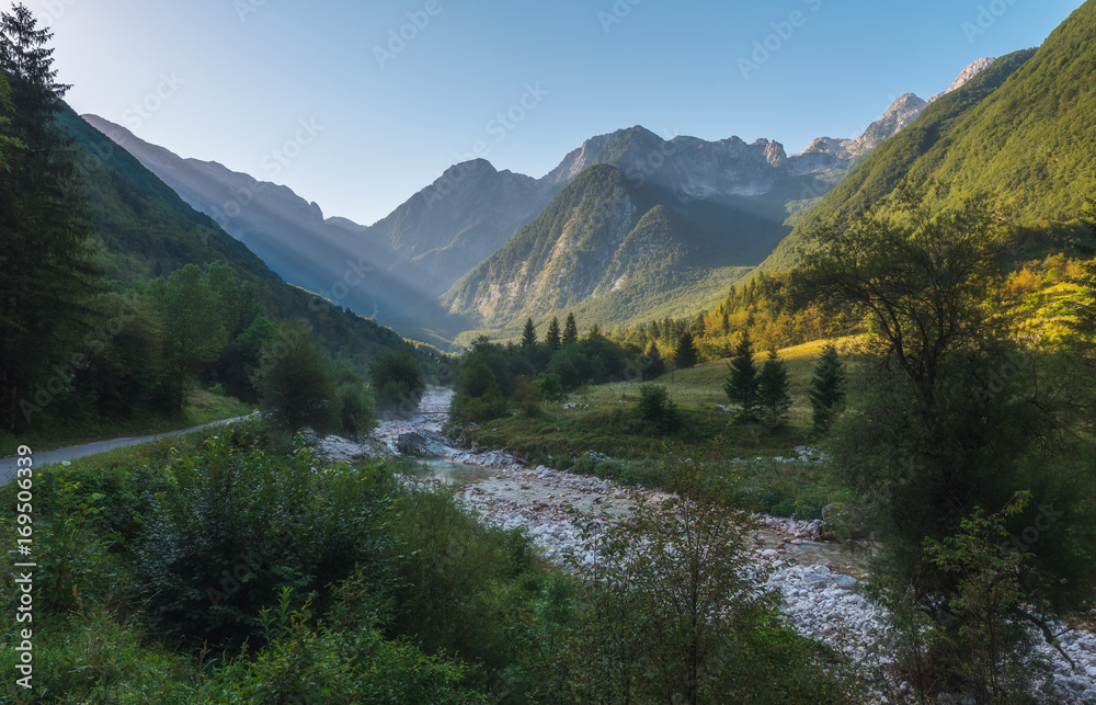 Morning view from Lepena valley, Slovenia
