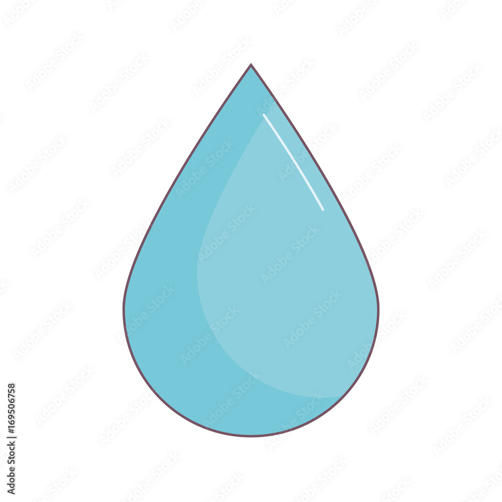 water drop icon over white background vector illustration