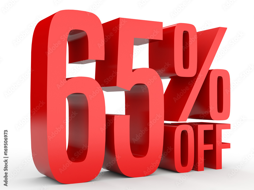 Sixty five percent off. Discount 65 %. Sixty five percent off. Discount 65 %.