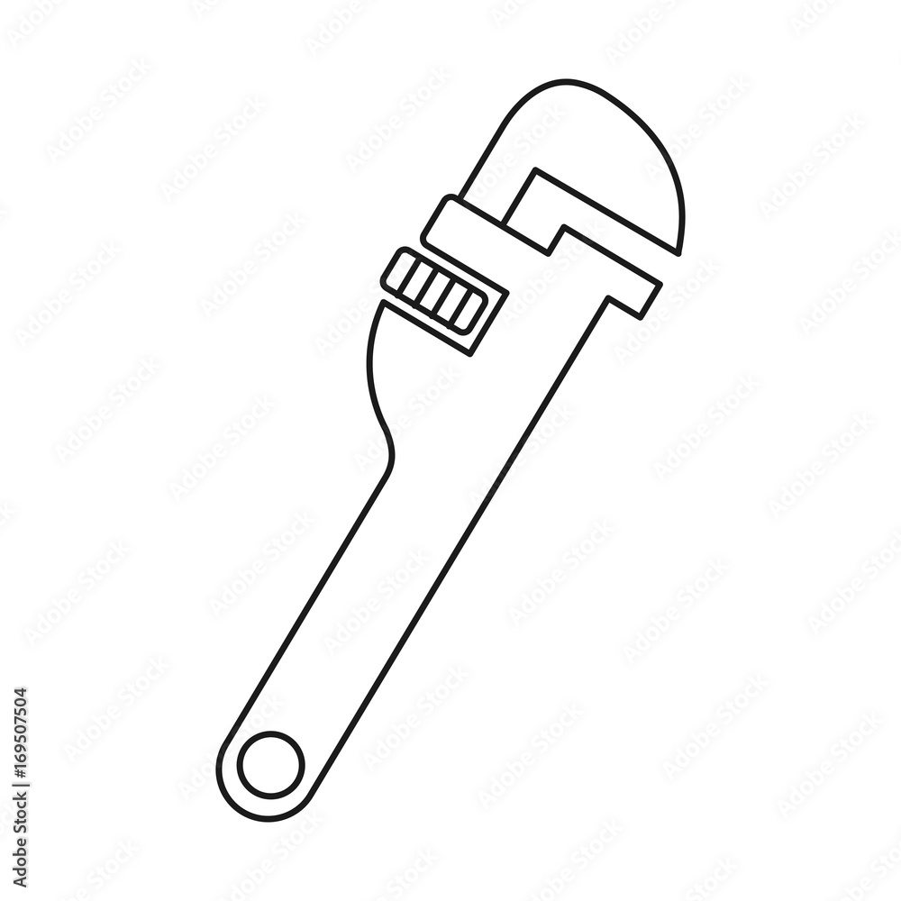 pipe wrench icon over white background vector illustration pipe wrench icon over white background vector illustration