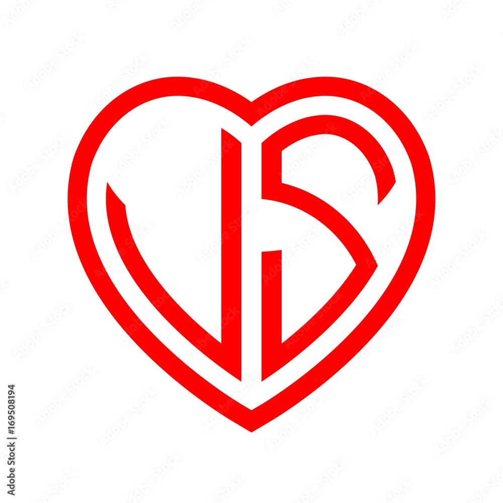 Exclusive Logo 674069, V And Heart Logo