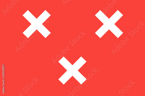 Vector flag of Breda city, Netherlands.
