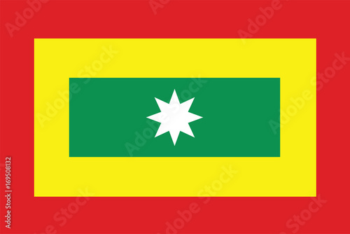 Cartagena region Colombia country flag vector. photo