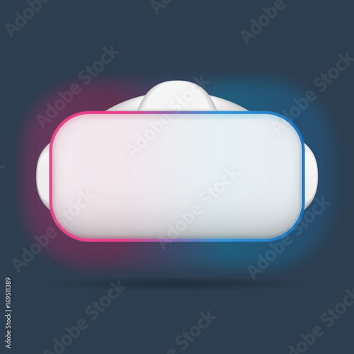 Realistic Virtual reality glasses, VR headset illustration. Vector illustration.
