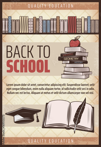 Vintage Colored Back To School Poster