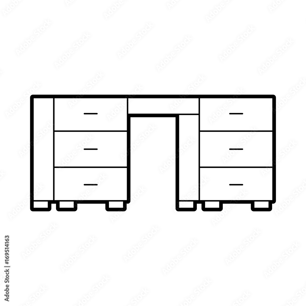 office desk isolated icon vector illustration design office desk isolated icon vector illustration design