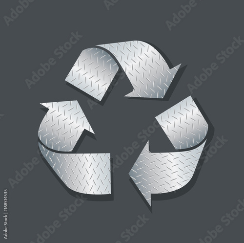 plate metal recycle icon symbol vector illustration
