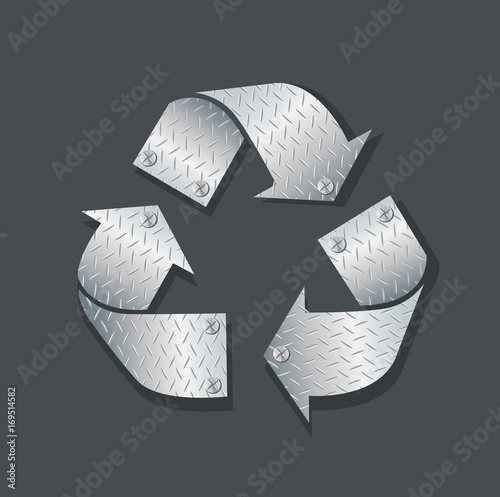 plate metal recycle icon symbol vector illustration