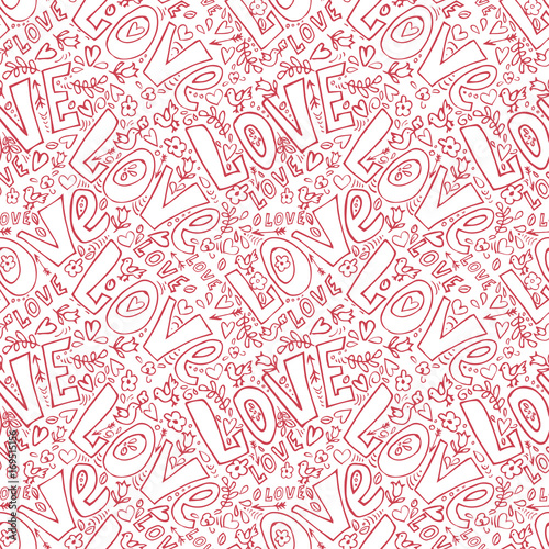 Valentines day seamless vector pattern