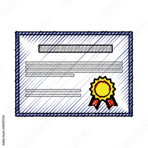 Diploma education certification icon vector illustration graphic design