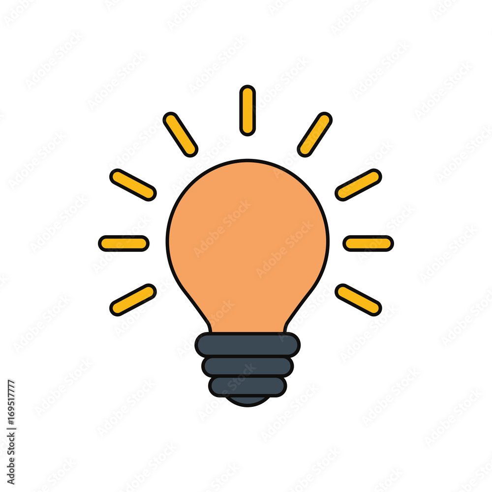 Fototapeta premium Bulb light energy icon vector illustration graphic design