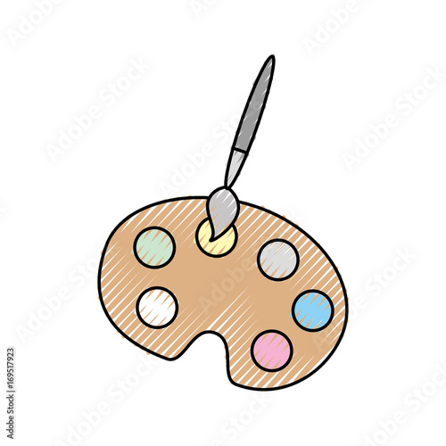 pallette paint isolated icon vector illustration design