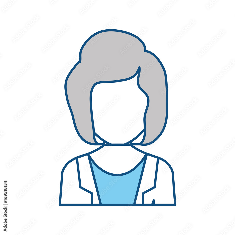Obraz premium Woman faceless cartoon icon vector illustration graphic design