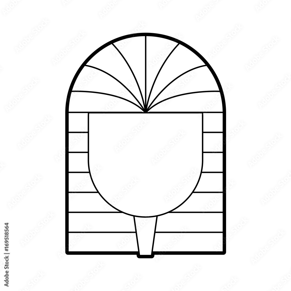 Fototapeta premium Ancient egyptian tomb icon vector illustration design