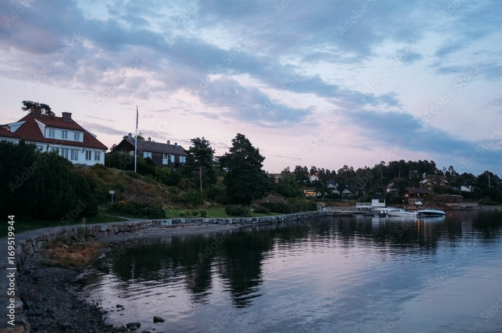 Obraz premium Norwegian town