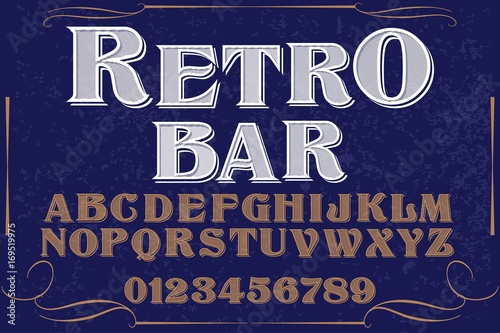 font script typeface old style named retro bar