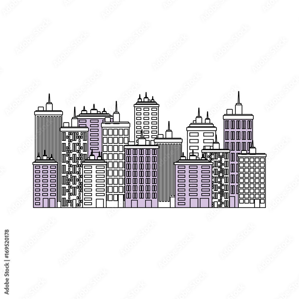 City buildings towers icon vector,illustration graphic design