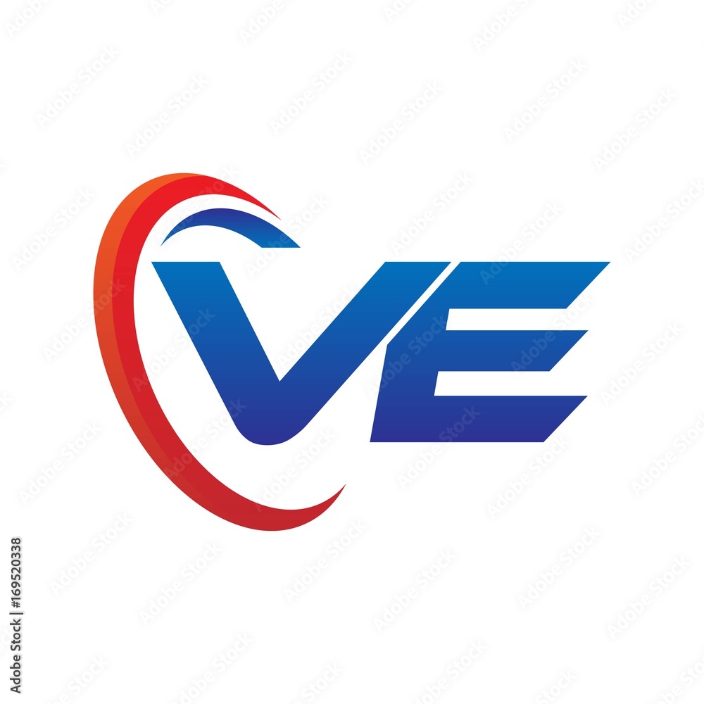 modern dynamic vector initial letters logo va with circle swoosh red blue modern dynamic vector initial letters logo va with circle swoosh red blue
