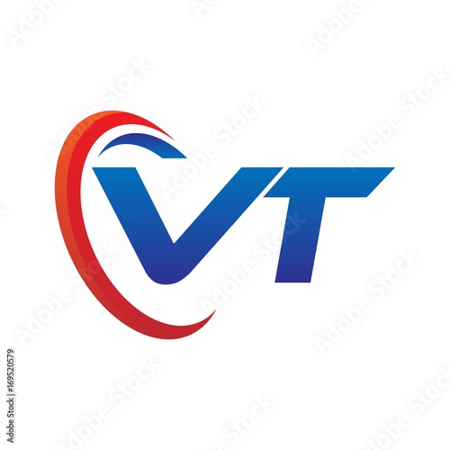 Free Download modern dynamic vector initial letters logo va with circle swoosh red blue - GFXLoad