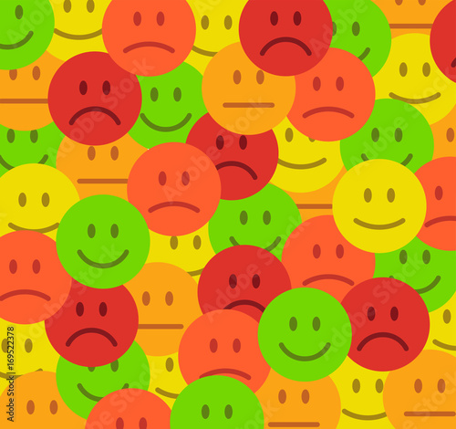 Smiley emoticon background - isolated vector illustration